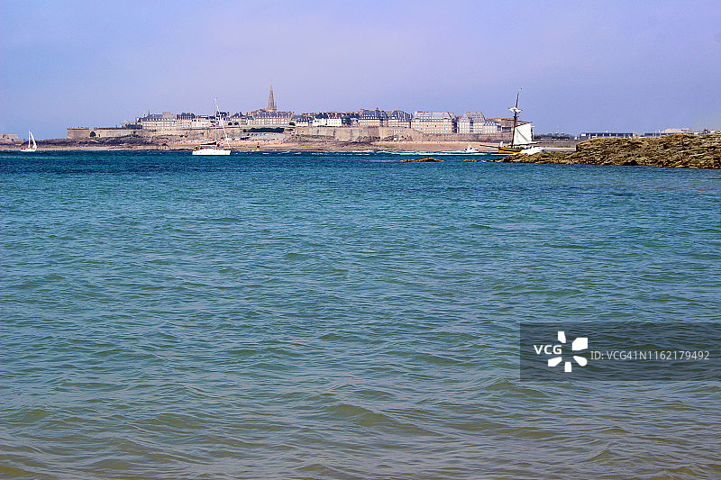 法国迪纳尔的圣马洛图片素材