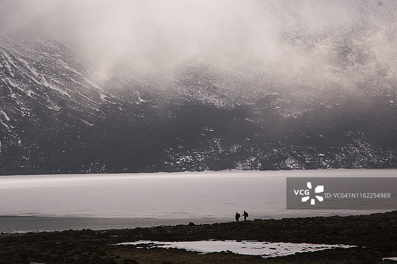 Gokyo湖，经Gokyo徒步前往珠穆朗玛峰大本营，尼泊尔图片素材