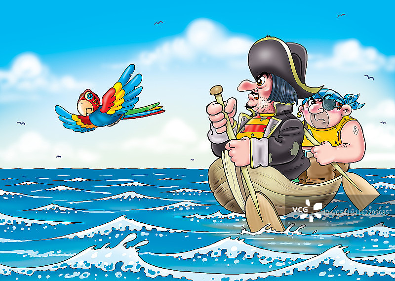 木船上的海盗图片素材