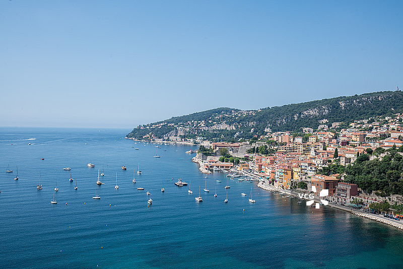 法国尼斯自由城海港航拍图片素材