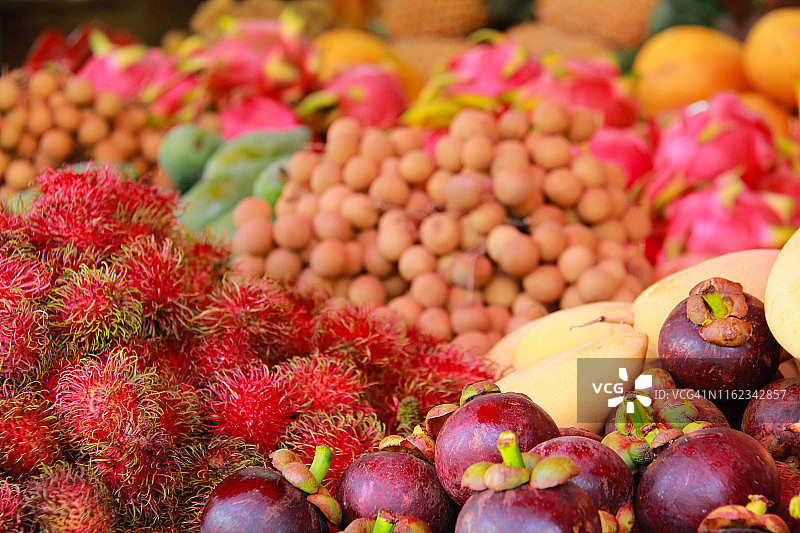 热带水果混合包装图片素材