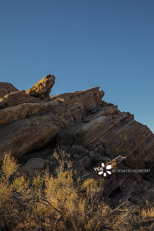 南加利福尼亚州的岩层图片素材