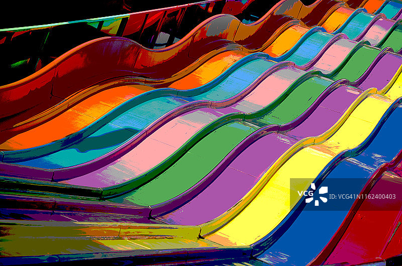 彩色嘉年华滑梯图片素材