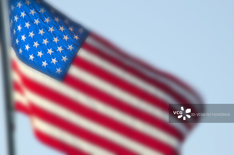 风中的美国国旗图片素材
