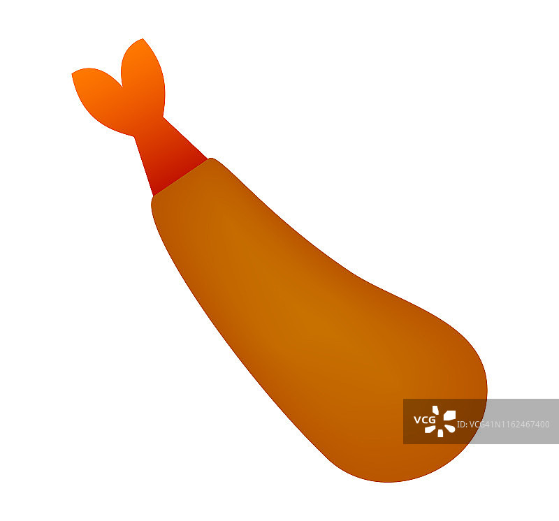 日式传统炸虾天妇罗矢量图图片素材