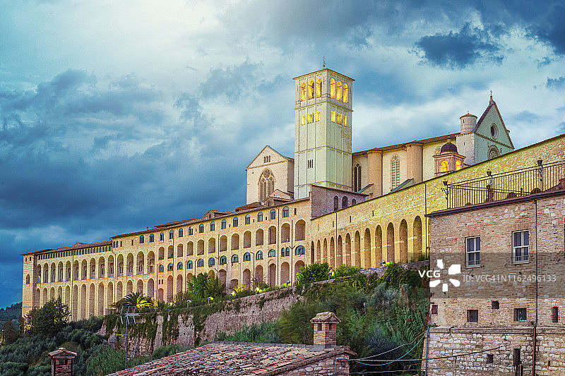 意大利翁布里亚阿西西圣方济各圣殿图片素材