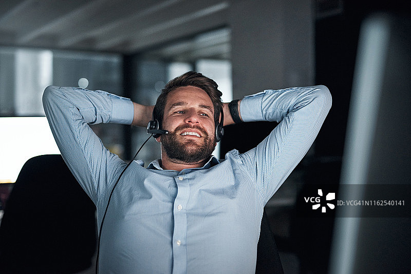 服务更多顾客前稍作休息图片素材