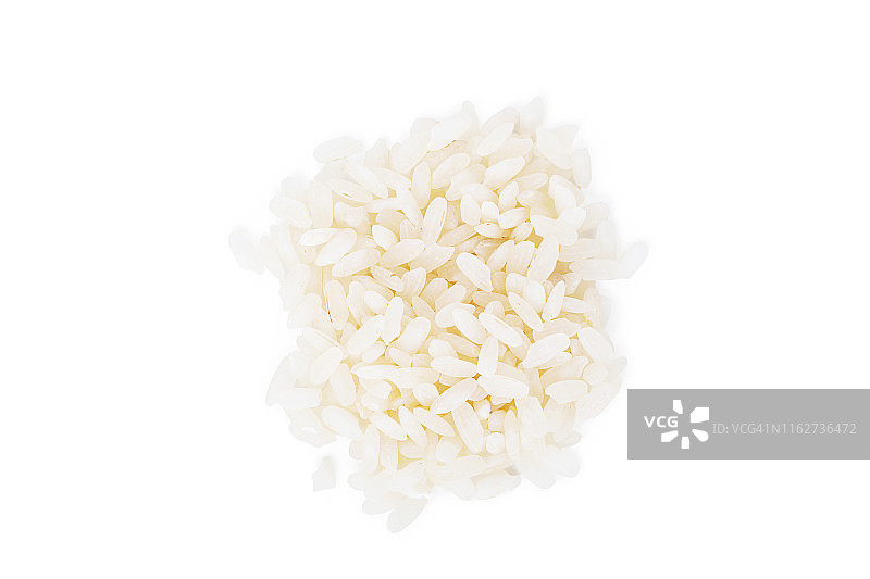 白色背景上的白米饭图片素材