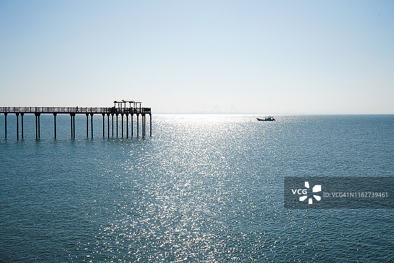 韩国华城市宫坪港海景图片素材