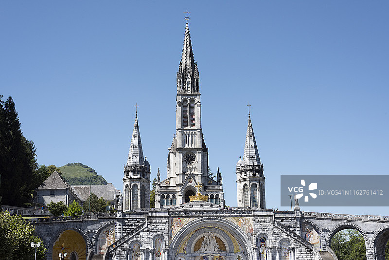 法国卢尔德圣母玫瑰圣殿图片素材