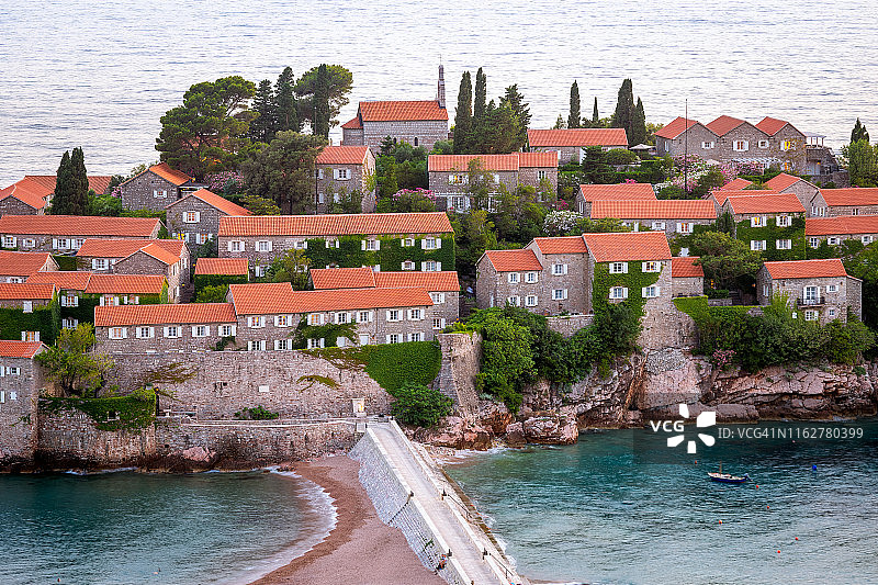 黑山布德瓦圣斯特凡岛特写图片素材