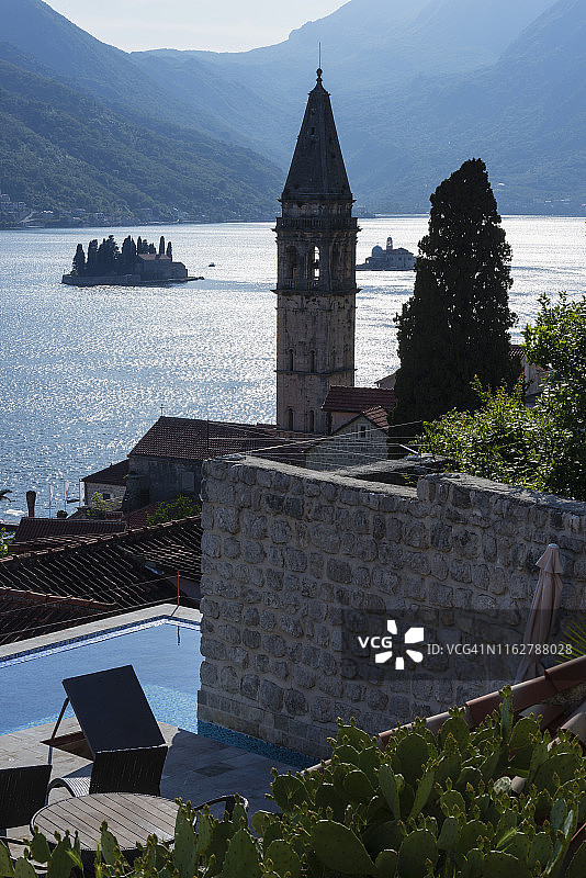 从科托尔湾佩拉斯特看到的景色图片素材