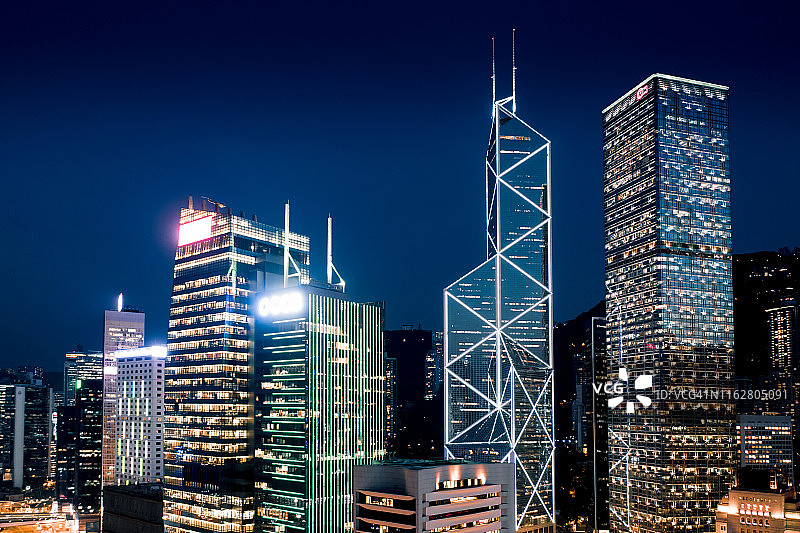 香港的夜景图片素材