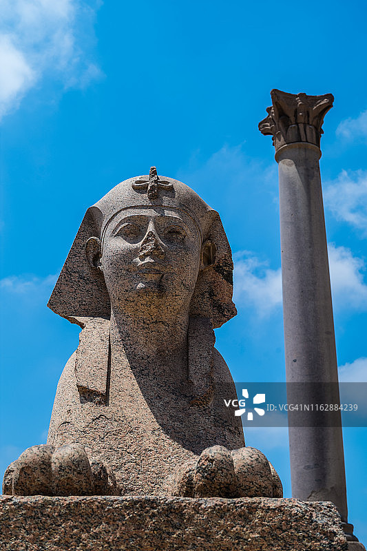 埃及亚历山大的庞贝柱图片素材