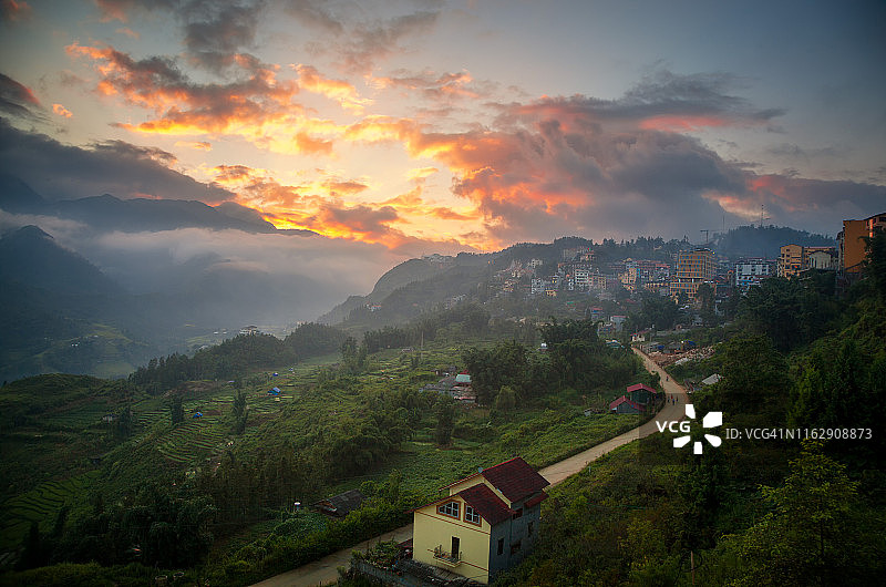越南木江界的壮丽梯田图片素材