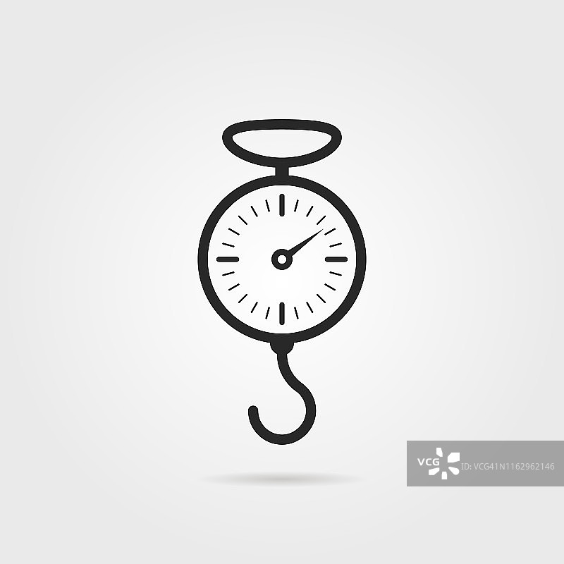 黑色弹簧秤图标图片素材