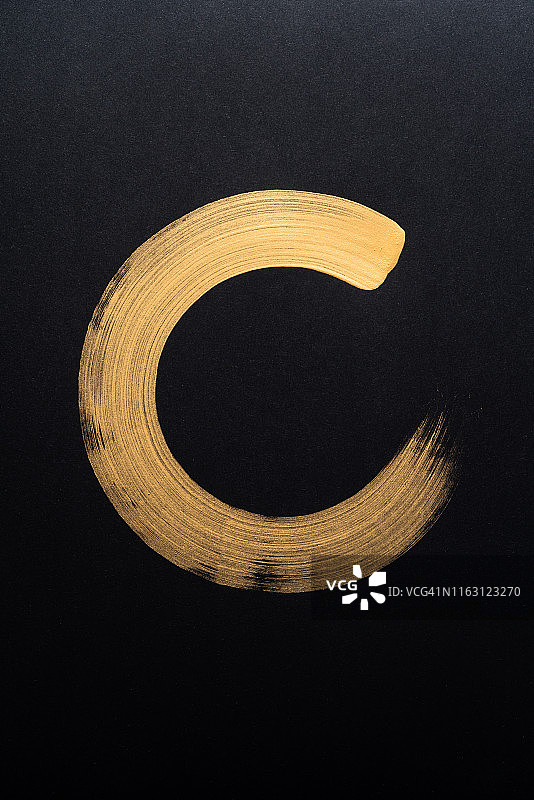 金色水墨圆圈图片素材