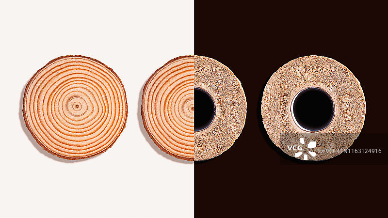 从木材到卫生纸图片素材