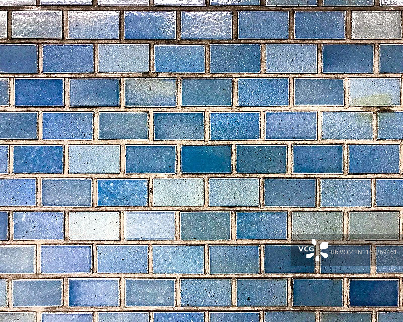 旧蓝色瓷砖墙图片素材