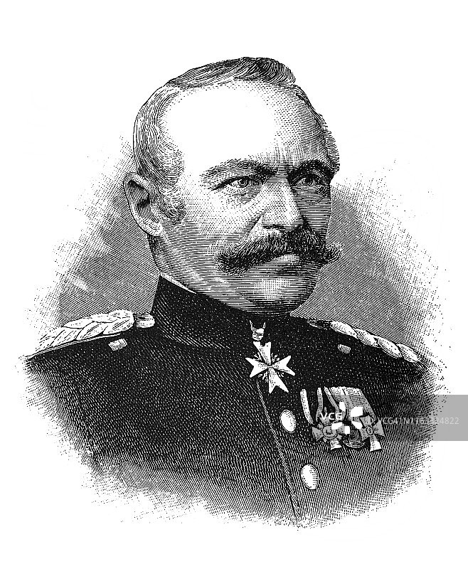 弗里德里希·尤利乌斯·威廉·格拉夫·冯·博斯，普鲁士将军图片素材