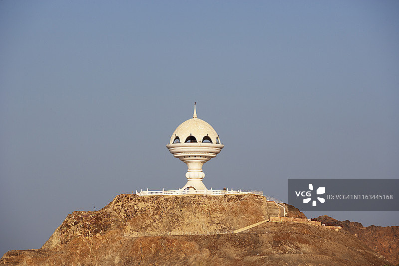 阿曼马斯喀特里亚姆公园纪念碑焚香炉图片素材