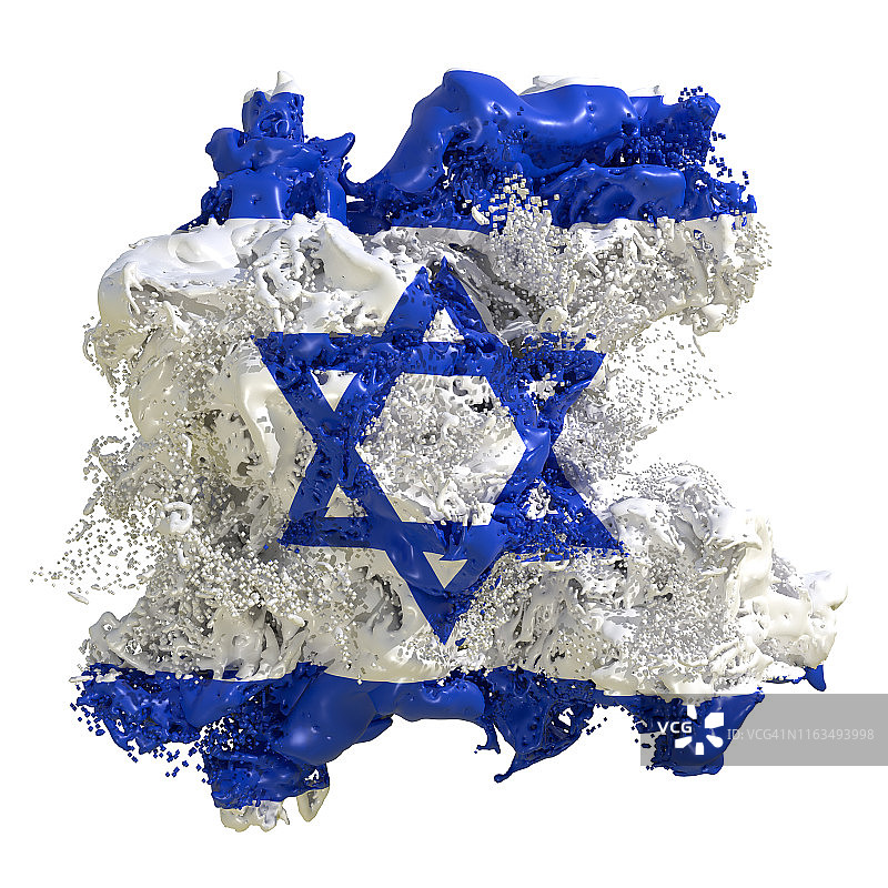 液态以色列国旗图片素材