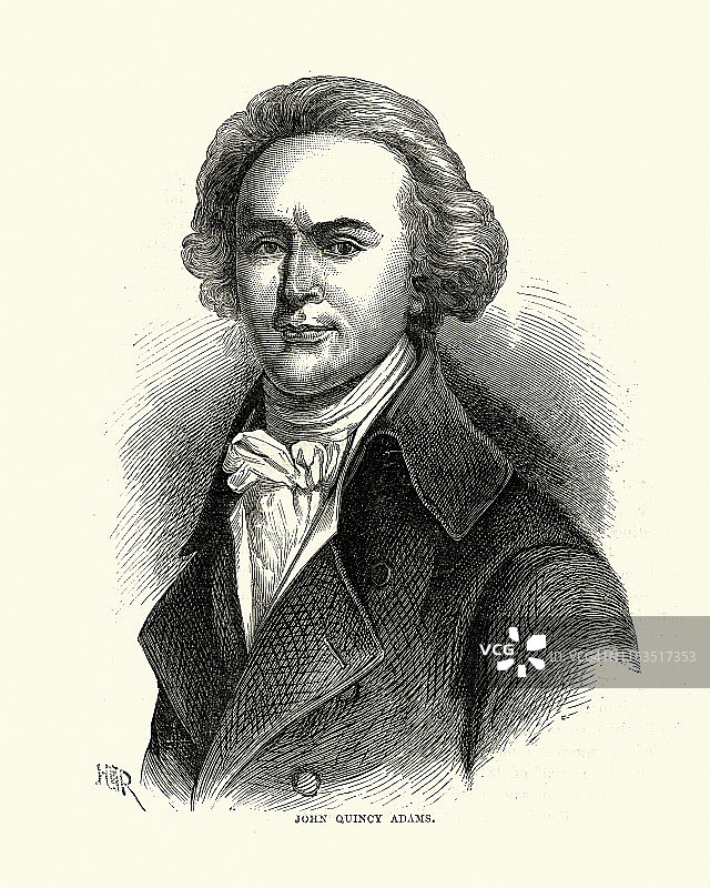美国第六任总统约翰·昆西·亚当斯图片素材