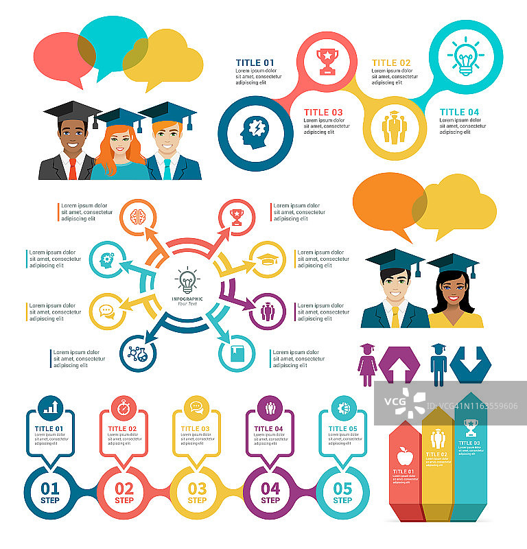 教育信息图表元素图片素材