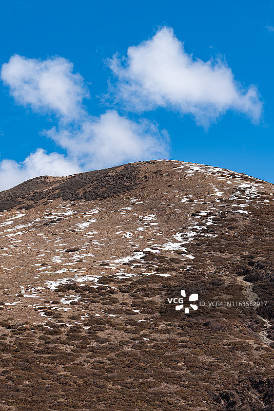 蓝天白云雪山图片素材