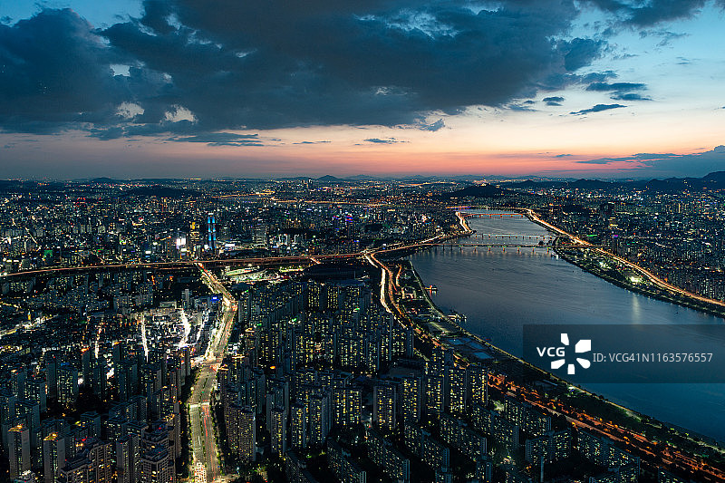 首尔城市航拍景观图片素材