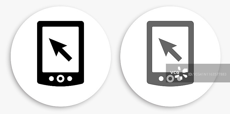 黑白圆形电话图标图片素材