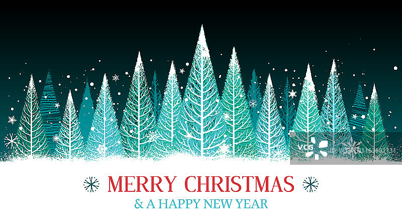 圣诞森林背景图片素材