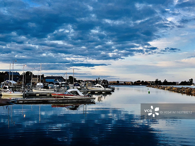 明尼苏达州 Grand Marais 港夏季旅游目的地图片素材