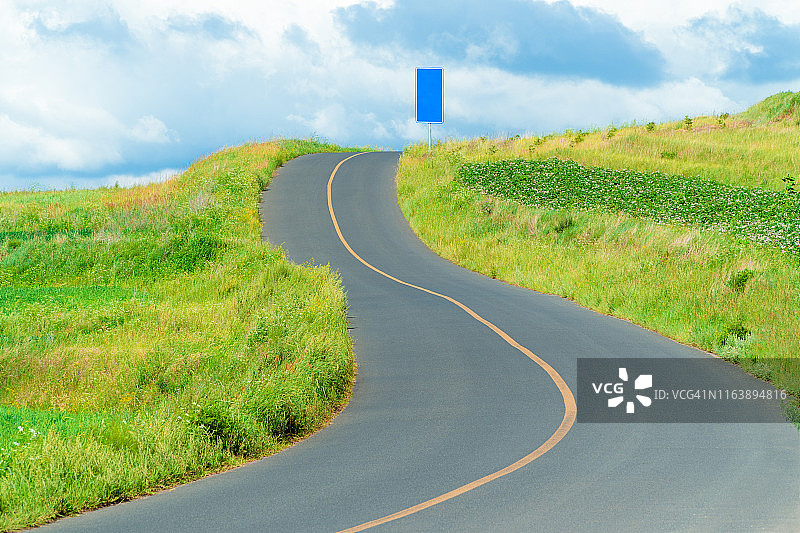 乡村道路标志图片素材