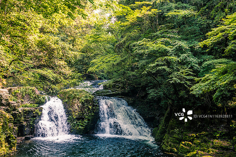 赤目四十八瀑的著名瀑布：二股瀑布图片素材