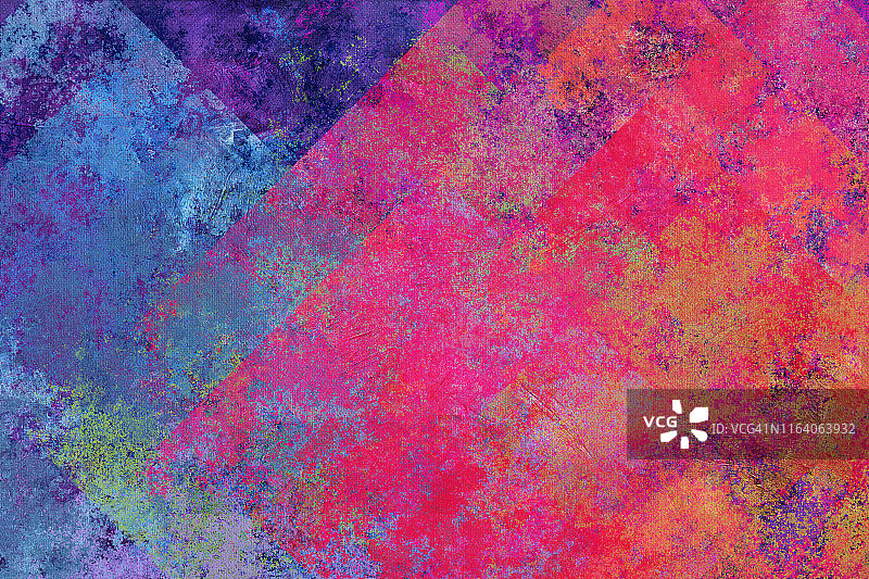 抽象粉色和蓝色纹理背景：模仿帆布油画的数字插图图片素材