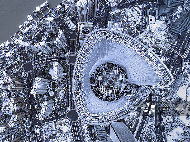 上海暴雪之后图片素材