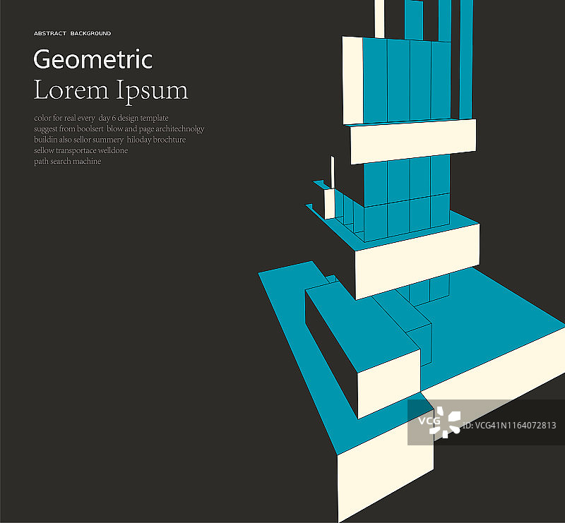 装饰性3D几何图案背景的简约宣传册封面图片素材