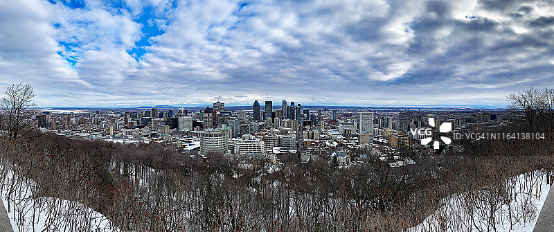 从皇家山看蒙特利尔全景图片素材