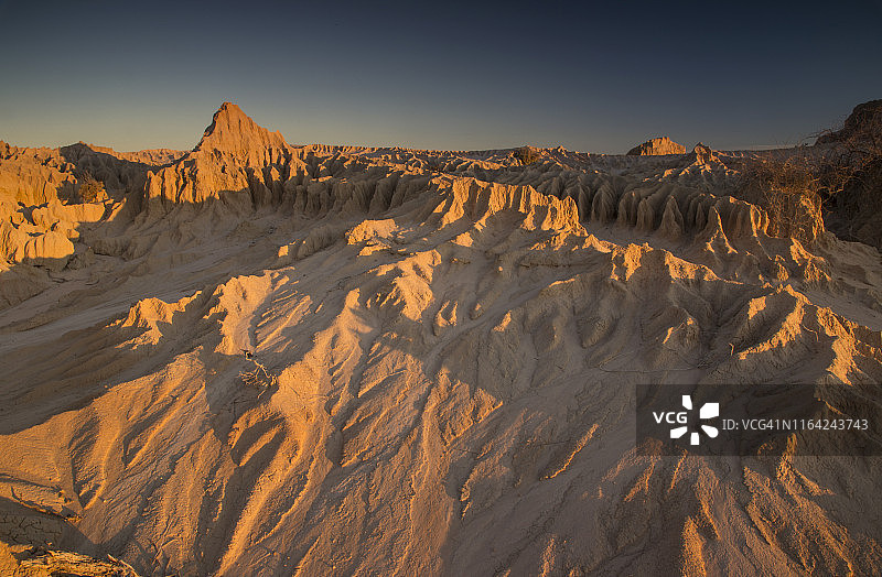 日落时分的中国长城，芒戈国家公园，澳大利亚图片素材