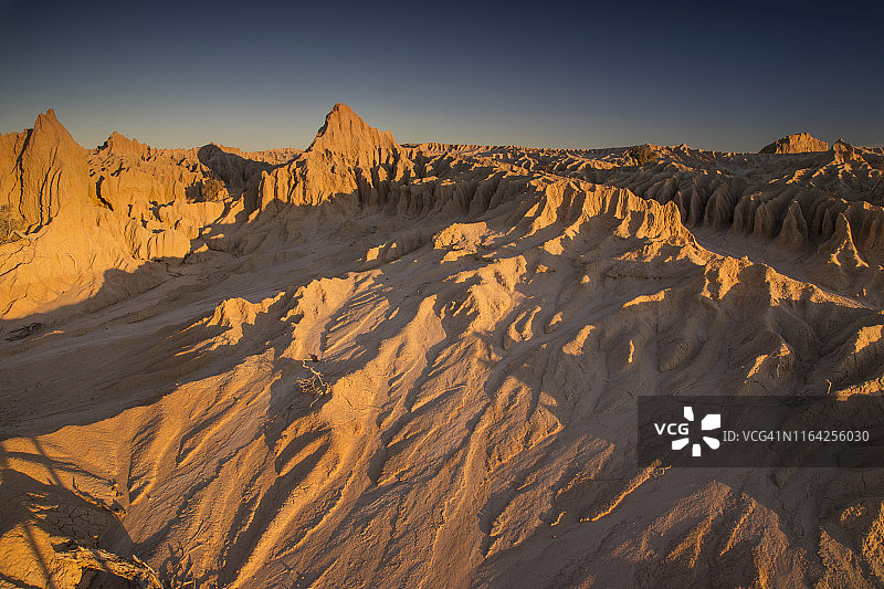 日落时分的中国长城，芒戈国家公园，澳大利亚图片素材