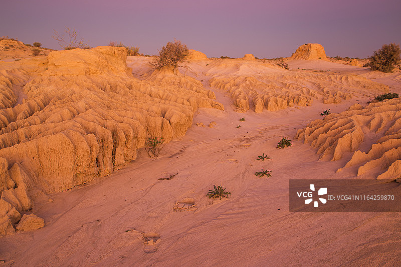 日落时分的中国长城，芒戈国家公园，澳大利亚图片素材