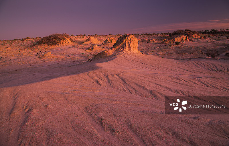 日落时分的中国长城，芒戈国家公园，澳大利亚图片素材