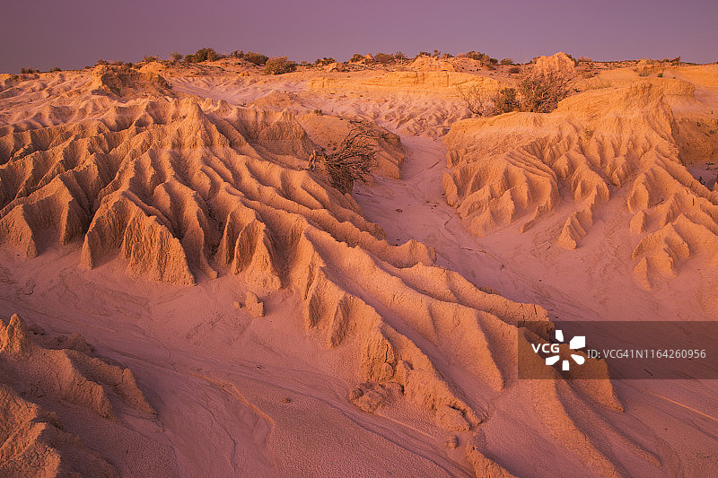 日落时分的中国长城，芒戈国家公园，澳大利亚图片素材