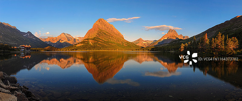 美国蒙大拿州冰川国家公园全景图片素材