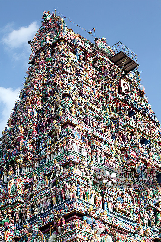 印度泰米尔纳德邦金奈 Mylapore 卡帕利斯瓦拉尔神庙图片素材
