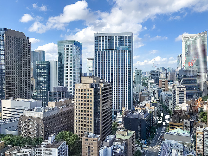 东京城镇景观航拍图片素材