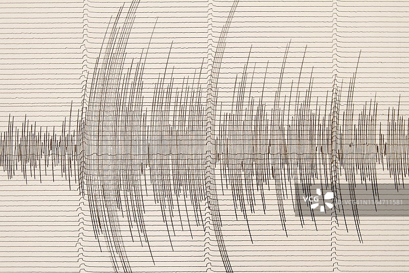 带有地震指示的地震仪图片素材