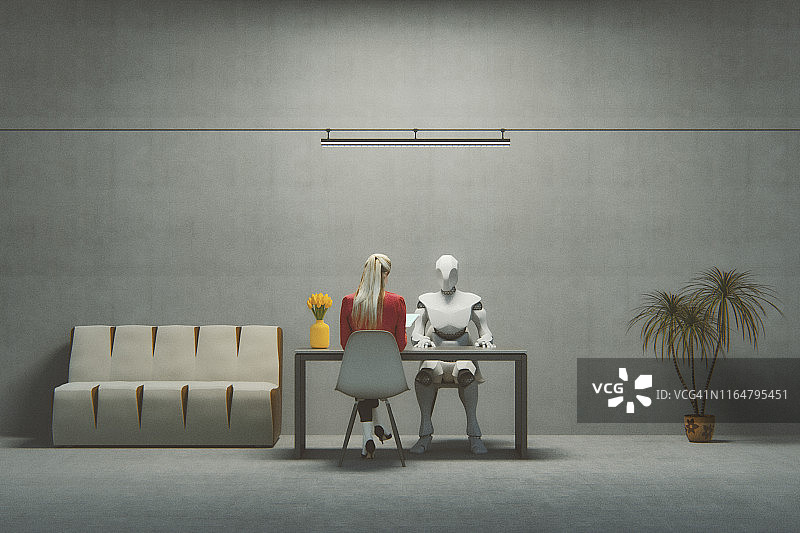 与未来赛博格的面试图片素材