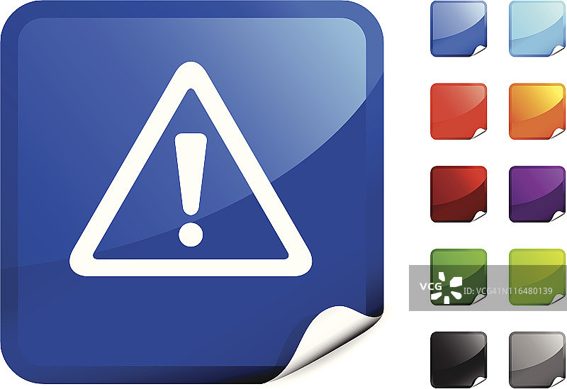 蓝色贴纸上的免版税收益矢量艺术图片素材